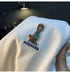 Premium Men's Embroidered T-Shirt – 2025 Summer Loose Fit Printed Half Sleeve Top with Slimming Style
